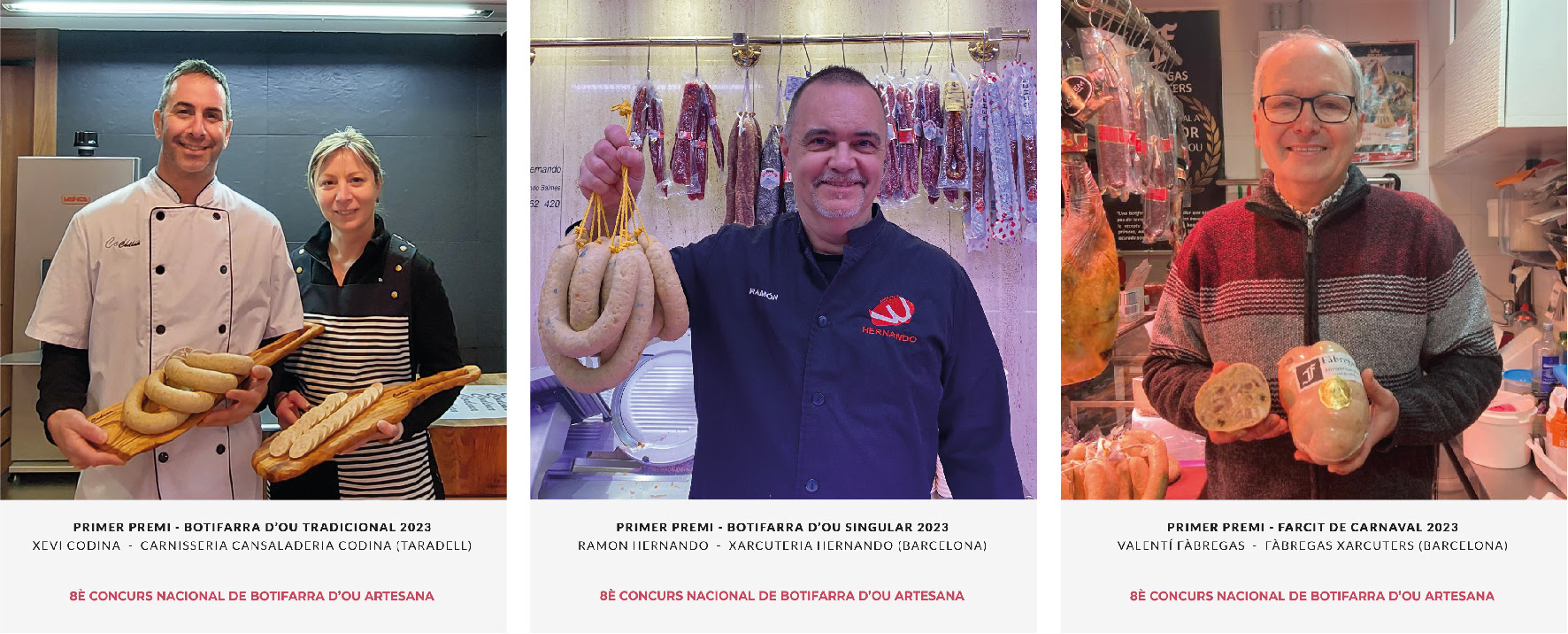 Guanyadors Concurs Nacional de Botifarra d’Ou 2023